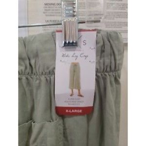 Thread&SupplyWomen Super SoftRelaxed FitWideLeg CropPants(Dried Sage,XL )MSRP$38